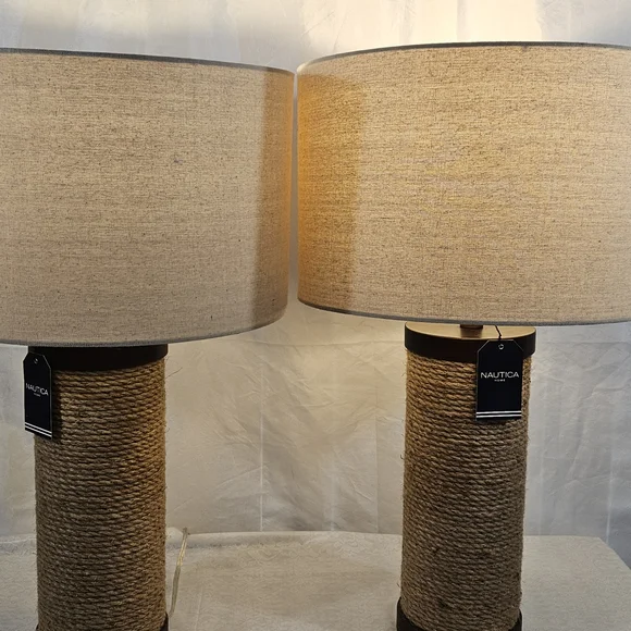 Nautica Cream and Brown Coastal Accent Decor #095. - Picture 4 of 8